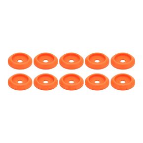 Allstar Performance Body Bolt Washer Plastic Fluorescent Orange 10pk