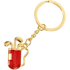مجموعة مفاتيح Golf Key Fob Car Decor Rings مفتاح سلسلة مفاتيح لمفاتيح السيارات خاتم للنساء معلقة على الحلي على ظهرها.