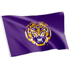 Desert Cactus LSU LSU Flag - 3 x 5 Feet Tigers Banner, Indoor/Outdoor Durable Fabric, 100% Polyester Design (Style 5)