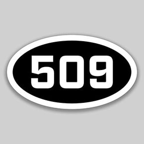 DHDM 509 Area Code Sticker Washington Spokane Kennewick Opportunity City Pride Love | 5-Inches by 3-Inches | Premium Quality Vinyl UV Resistant Laminate PD2677
