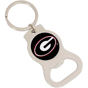 Desert Cactus University of Georgia Bottle Opener Keychain Bulldogs UGA Dawgs Car Keys (Silver Bottle)