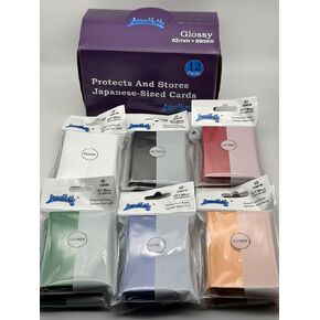 1 Box of 720 Counts -12packs Mix Color Front Glossy Japanese Small Card Sleeves 62mmx89mm Card Sleeves, Toploading fits for Japanese Trading Card Perfect Size in Kuwait