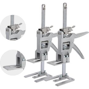 2 Pack Labor-Saving 12 Inch Portable Furniture Lifting Jacks, 400lbs Load Capacity, Multifunctional Hand Lifter Tool for Cabinets, Doors, and Furniture Installation