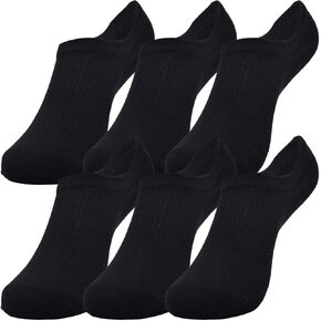 GAP Women's Original Ribbed Super No Show, 6-Pack Adult Socks, Soft & Stretchy