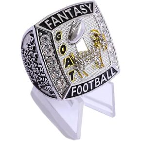 Goat Fantasy Football Championship Ring | Goat Champion Ring Award for Fantasy Football League Winner Greatest of All Time G.O.A.T