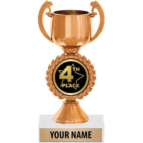 6.5" Bronze 4th Place Trophies, Custom Chaplet Cup 4th Place Trophy Award Prime