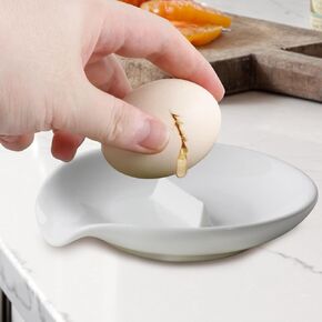 Spoon Holder, Spoon Rest for Kitchen, Ceramic Spoon Holder for Stove Top, Cooking Spoon Holder,Heat Resistant Utensil Rest for Countertop, Dishwasher Safe,White