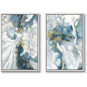 TAR TAR STUDIO Abstract Wall Art Canvas Framed: Abstract Artwork Picture Painting for Living Room Office (24''W x 36''H x 2 PCS, Multiple Sizes)…