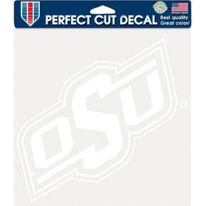 NCAA Oklahoma State Cowboys Perfect Cut White Decal, 8 x 8, Multicolor