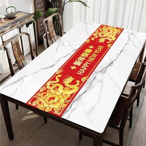عداء طاولة العام الصيني الجديد 70.8 "× 13.8" ، 2025 زخرفة طاولة الطعام في مهرجان الربيع ، عداء طاولة التنين الزودياك الشرقي لكوريا آسيوية كوريا اليابانية القمرية الجديدة in Saudi Arabia