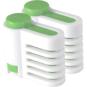 2PCS DIY Cake Slicer, Stratification Auxiliary Bread Slice, Toast Cut, 5 Layers Leveler Slicer, Kitchen Fixator Tool Green