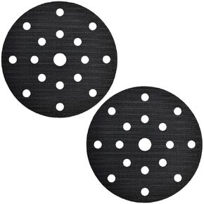 2 Pack 6 inch 17 Hole Premium Hook and Loop Sander Pad Saver for Random Orbital Sanders, Multi Hole Sander Pad Protector