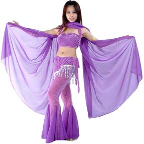 Lady's Belly Dance Scarf Veil 2.5 * 1.2M For Halloween Raves Costume Chiffon