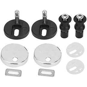 Toilet Seat Screws Hinges Bolt Expanding Rubber Top Nuts Screw Fixings Accessories Toilet Seat Hinge Replacement Parts with Screws Bolts and Nuts for Home Bathroom