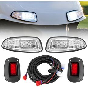 LED Headlights and Tail Lights Kit Compatible EZGO RXV Golf Cart 2008-2015