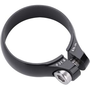 Seat Post Clamp, 31.8mm Seat Post Clamp Super Light Aluminium Alloy Mountain Bolt Clamp Seat Tube Clip Seat Clamp Seat Tube Clip for 27.2 Seatpost (Red)