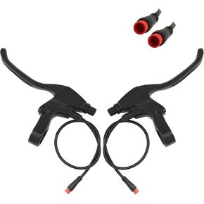 E-Bike Brake Lever for Electric Bicycle E-Bike E-Scooter Electronic Tricycle Safety Control with Waterproof Wire(1 Pair)