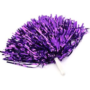 Vbestlife Cheering Pom Poms,Cheering Poms 12 Pcs Pompoms Cheer Costume Accessory for Party Dance Sports (Purple) Cheerer Pompons