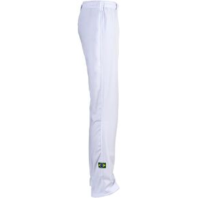 Authentic Brazilian Capoeira Martial Arts Pants - Unisex (White), Large (32-34")