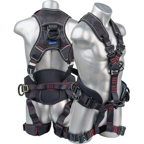 Palmer Safety H22312162 Full Body Rope Access/Rescue Safety Harness, Aluminum Front/Back/Suspension D-Rings