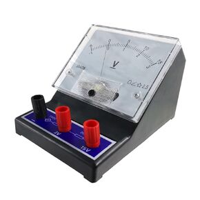DC Voltmeter Analog Panel Voltage Meter Mechanical Volt Meter Pointer Type -1-0-3V/-5-0-15V Voltage Tester for Physics Teaching