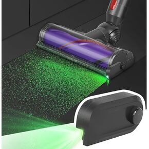 FUNTECK Universal Vacuum Dust Display LED Light for Wet and Dry Vacuum Cleaner Heads, Rechargeable Vacuum Head Add-on for Revealing Invisible Dust and Hair
