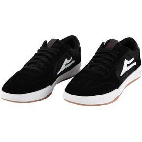 Lakai Atlantic Men's Skate Shoe, Black/White Suede, 9.5