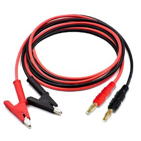 Banana Plug to Crocodile Clip Test Probe 4mm Banana Plug to Crocodile Clip Test Leads Electrical 12AWG 5.9 ft Cable, for Automotive multimeters, Testers and Battery Testing. (X-Y 1.8m)