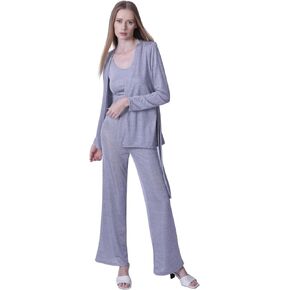 Blank Women's 3-Piece Loungewear Set | Tank Top & Pants & Kimono | Made in Turkey in Saudi Arabia