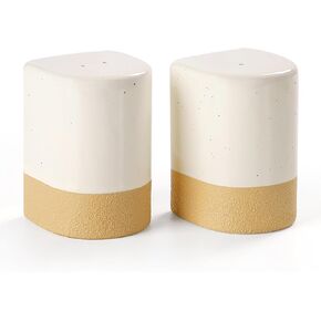 Salt and Pepper Shakers, Ceramic Salt Shaker set of 2, Cute Farmhouse Kitchen Decor Salt and Pepper Shaker, Salt Pepper Container Set for Wedding Registry Ideas Gift, ANTIS'S HOME