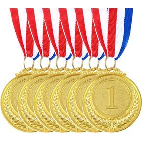 6 Pcs Metal Medals, 2 Inches Olympic Medals, Gold Medal, 1st Prize for Sports Competition, Award Ceremony, Party