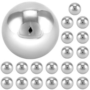 QWORK Chrome Steel Ball Bearings, G25 Grade, 1 Inch Diameter, Precision Bearings, 20 Pack