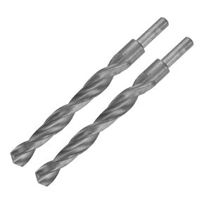 uxcell 2pcs Reduced Shank Twist Drill Bits 16mm High Speed Steel 4241 with 10mm Shank for Aluminum Alloy Steel Metal Plastic Wood