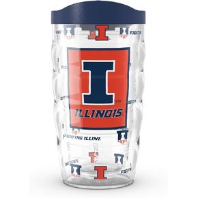 Tervis Illinois Fighting Illini - العمل الإضافي المصنوع في الولايات المتحدة الأمريكية كوب سفر معزول مع عزل معزول.
