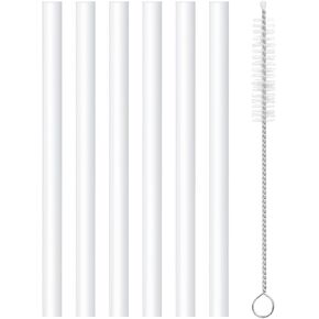 Replacement Straws Compatible with Ello Colby, Cooper,Hydra,Tumbler Water Bottle-Straw Replacement for Contigo,Pogo, ZULU Jug Cup-6 Straws and 1 Cleaning Brush