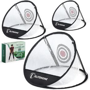 Golf Chipping Net - Versatile 3 Sizes Pop up Chipping Net Golf Target with Carrying Case for Indoor/Outdoor Practice Golf (3 Target Chipping Net (with Target Mark))