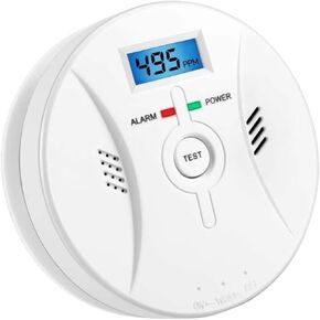 Carbon Monoxide Detector, CO Gas Monitor Alarm Detector, LED Warning Light Indicators, Alarm with Sensitive CO Sensor