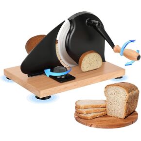 Classic Manual Bread Slicer,Manual Bread Slicer,Classic Hand Crank Home Bread Slicer,Manual Bread Slicer With Hand Crank,Manual Bread Slicer For Homemade Bread,Manual Rotary Bread Slicer (black)