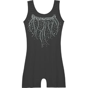 Nymphperi Gymnastics Leotards for Girls One Piece Sleeveless Biketards Colorful Tumbling Bodysuits Stretchy Unitard