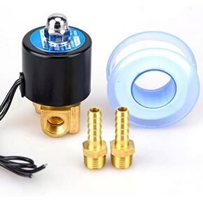 2W025-08 Brass Electric Solenoid Valve 1/4 NPT 110VAC 2 Position 2 Way Normally Closed for Water, Air, Diesel - Reliable and Versatile (110VAC 1/4 NPT 2W025-08)