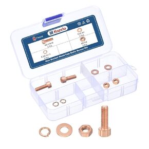 8pcs M5 Socket Head Cap Screws Bolts Nuts Assortment Kit - [M5-0.8x16mm] Red Copper Fully Threaded Hex Screw for 3D Printer Use
