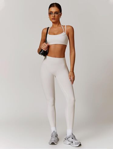 Two Piece Workout Sets For Women Sport Bra Matching High Waist Scrunch Butt Leggings Gym Yoga Active Wear Outfits in Kuwait