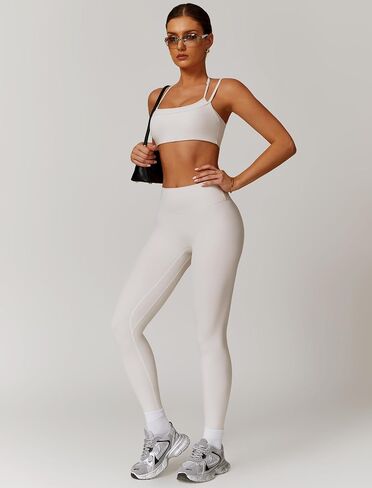 Two Piece Workout Sets For Women Sport Bra Matching High Waist Scrunch Butt Leggings Gym Yoga Active Wear Outfits in Kuwait
