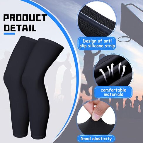 4 Pairs Kids Arm Sleeves for Basketball Kids Long Compression Leg Sleeves and Arm Sleeves Youth Basketball Leg Sleeves in Kuwait