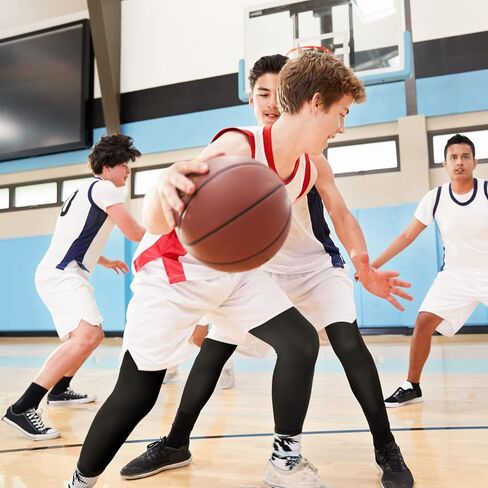 4 Pairs Kids Arm Sleeves for Basketball Kids Long Compression Leg Sleeves and Arm Sleeves Youth Basketball Leg Sleeves in Kuwait