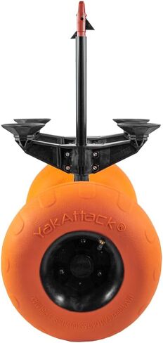 Yakattack Townstow Scupper Kayak Cart مع إطارات رملية-سهلة التجميع القابلة للطي قوارب القوارب القابلة للتعديل القابلة للتعديل Dolly (TNS-1003-SAND) | إكسسوارات الصيد في قوارب الكاياك ، أسود/برتقالي/فضي in Kuwait