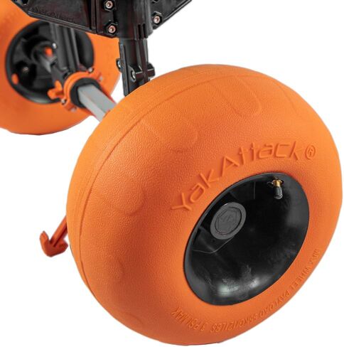 Yakattack Townstow Scupper Kayak Cart مع إطارات رملية-سهلة التجميع القابلة للطي قوارب القوارب القابلة للتعديل القابلة للتعديل Dolly (TNS-1003-SAND) | إكسسوارات الصيد في قوارب الكاياك ، أسود/برتقالي/فضي in Kuwait
