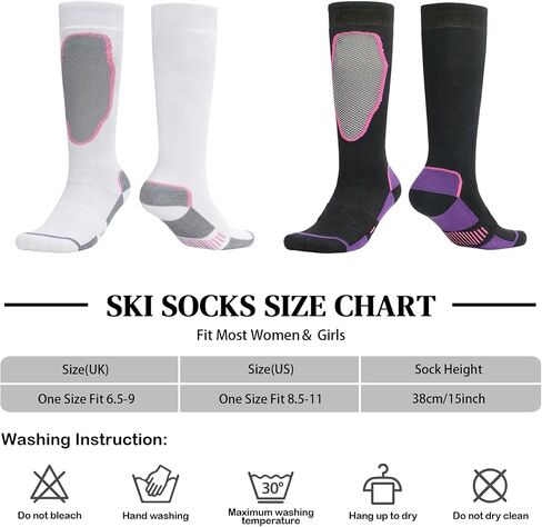 Ski Socks, Cold Weather Socks for Snowboarding, Thermal Knee-high Warm Socks for Adult and Child in Saudi Arabia