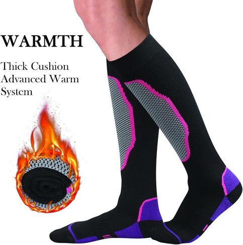 Ski Socks, Cold Weather Socks for Snowboarding, Thermal Knee-high Warm Socks for Adult and Child in Saudi Arabia