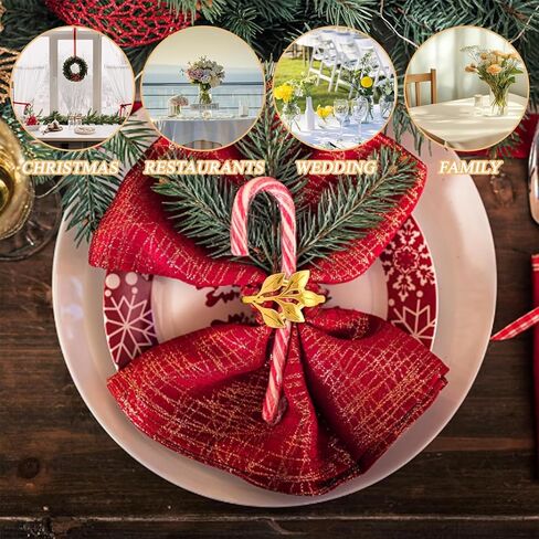 حلقات منديل من 12 ، حلقات منديل الذهب ، حلقات منديل عيد الشكر ، حلقات منديل أوراق المعادن ، حلقات منديل أوراق الذهب ، مناسبة لحفل حفل زفاف الجدول حفل زفاف الحفلة اليومية in Kuwait